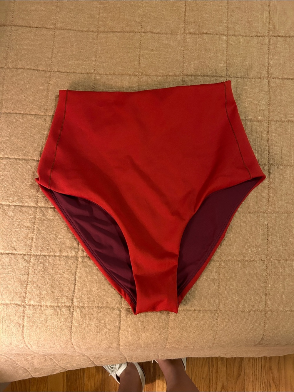 Left on Friday High-Waisted Red Bikini Bottoms